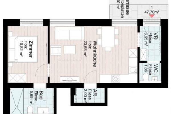 Appartement Kristall Plaza Niederau Type A - 2-4 personen
